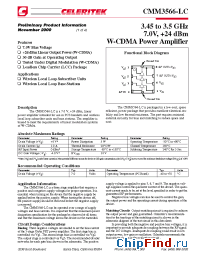 Datasheet CMM3566-LC-000T manufacturer Mimix